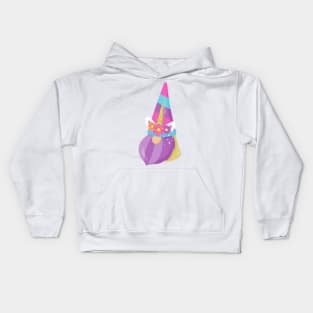 Unicorn Gnome, Cute Gnome, Garden Gnome, Beard Kids Hoodie